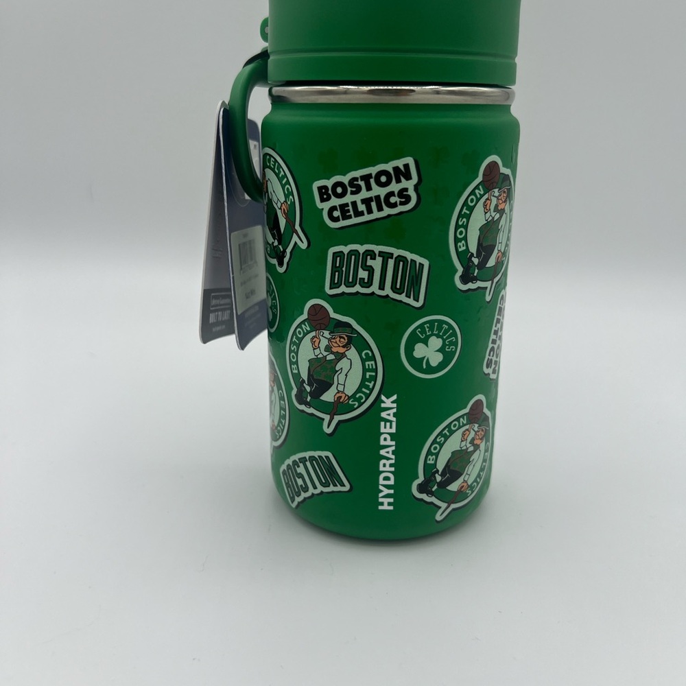 NBA Officially BostonCeltics 14oz Kids Bottle with StrawLid and Handle Reusable